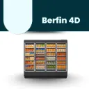 CC Berfin Remote Display Freezer 4 Door White 3224x925x2030