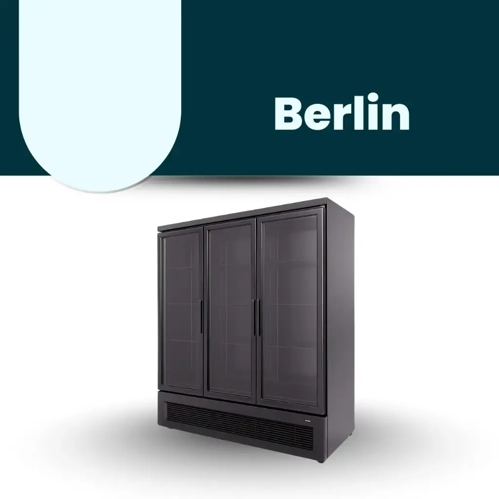 CC Berlin Plug in Glass 3 Door Freezer