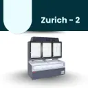 Zurich-2 2000MM 3Door Freezer Grey Top