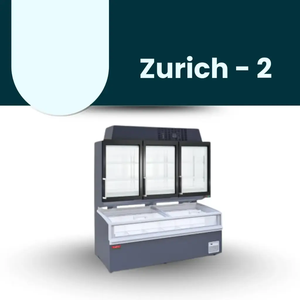 Zurich-2 2000MM  Chest Freezer Grey Bottom (3D)