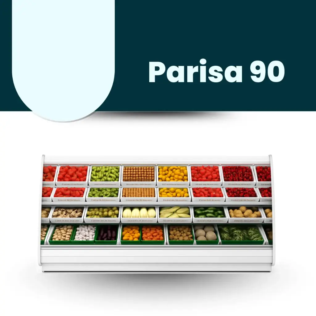 ColdCo Parisa 90 Open Fruit & Veg 2500 WHITE 2050H