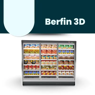 [CCBERFIN3DW] CC Berfin Remote Display Freezer 3 Door White 2445x925x2030