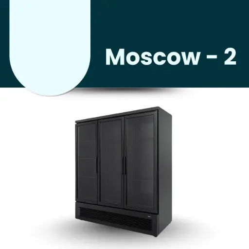 [CCMOSCOW23DB] CC Moscow 2 Plug in Glass 3 Door Fridge 1880x710x2000 Black