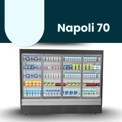 [CCNAPOLISD1250] ColdCo Napoli 70 Sliding door Multideck plug in chiller 1250