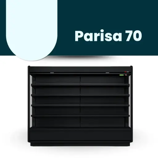 [CCP70O1875BLA] ColdCo Parisa 70 Open Deck Cabinet 1875W Black 2050H