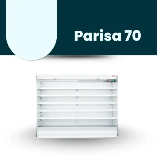 [CCP70O281W2050H] ColdCo Parisa 70 Open Deck Cabinet 2812W white 2050H