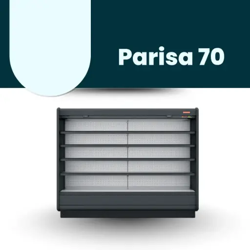 [CCP70O281GGR] ColdCo Parisa 70 Open Deck Cabinet 2812W Graphite Grey 2050H