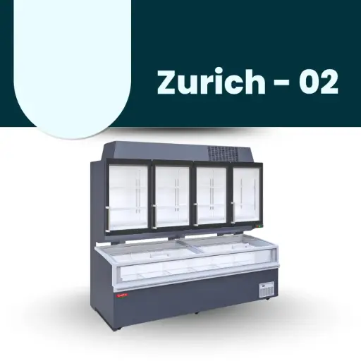 [ZURICH24DT] Zurich-2 2500MM 4Door Freezer Grey Top