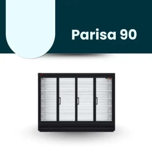 [CCP90HD3750BLACK205] ColdCo Parisa 90 Hinged Door Cabinet 3750 BLACK 205