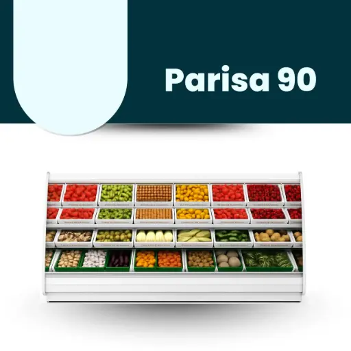 [CCP90OF&V2500WHITE205] ColdCo Parisa 90 Open Fruit & Veg 2500 WHITE 2050H