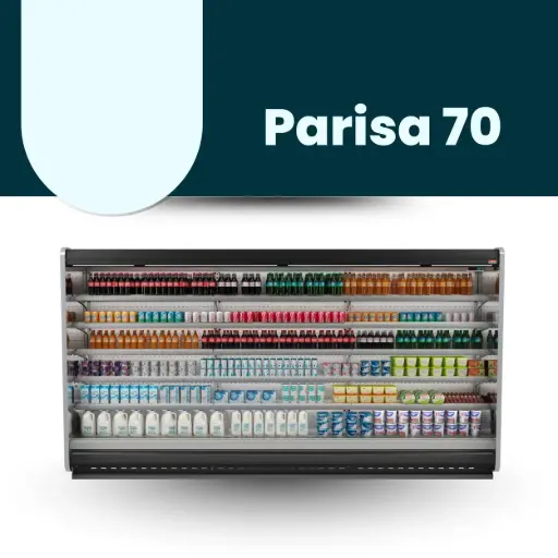 [CCP70O375220GGR] ColdCo Parisa 70 Open Deck Cabinet 3750W Graphite Grey 220H